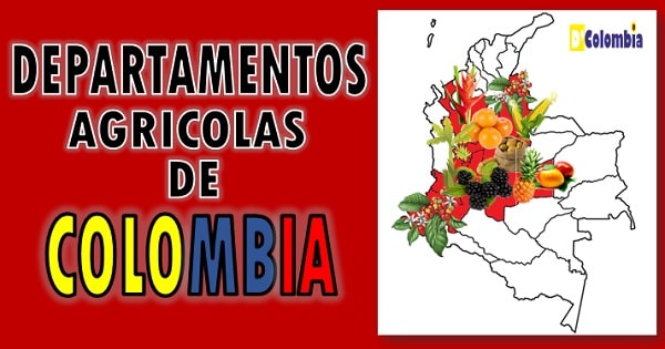¿Cuáles son los departamentos agricolas de Colombia?